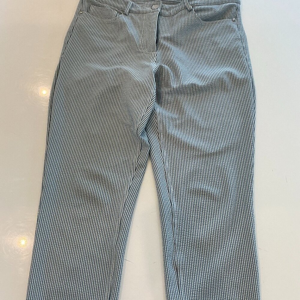 Movetes Pants, 4 way stretch Searsucker, Slim Fit Size 6